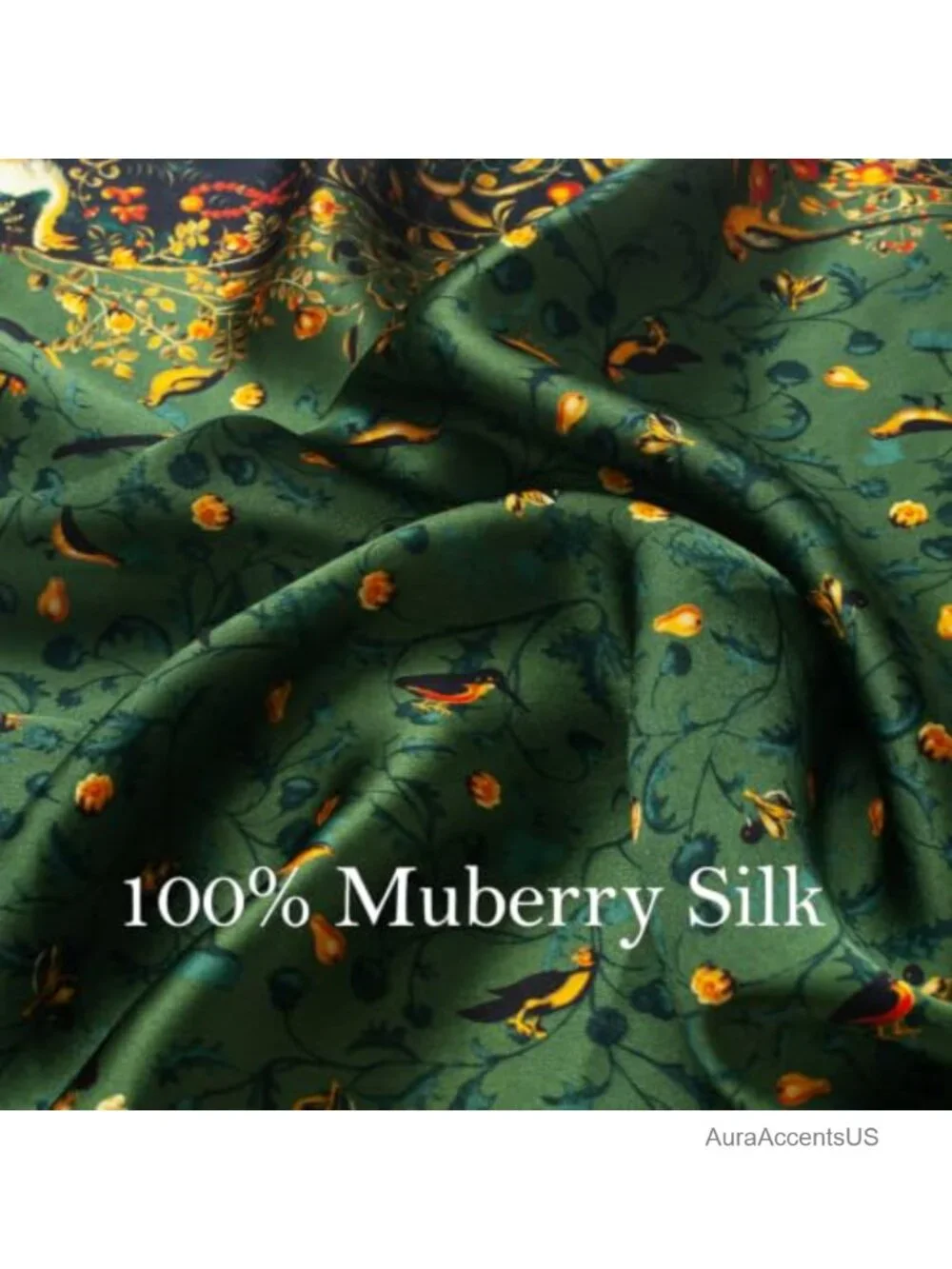 100% Mulberry Silk Square Scarf Lightweight Neck Scarf with Gift Box